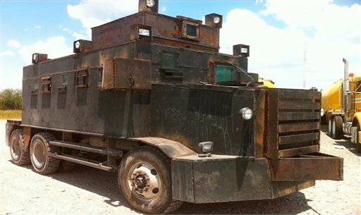 Massive mexican drug cartel tank Massive mexican drug cartel tank